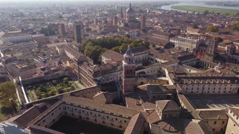 Wonderful-aerial-shot-of-Old-town-of-Mantova-historical-buildings-cityscape