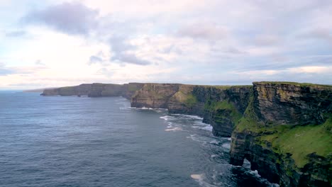 Aerial-view-of-Cliffs-of-Moher-with-dramatic-sky-in-Ireland