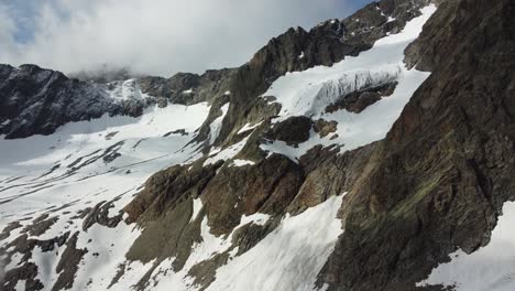Aerial-view-of-the-massive-Watze-glacier-in-the-Kaunergrat-mountain-range-in-the-tyrolean-alps-in-Austria