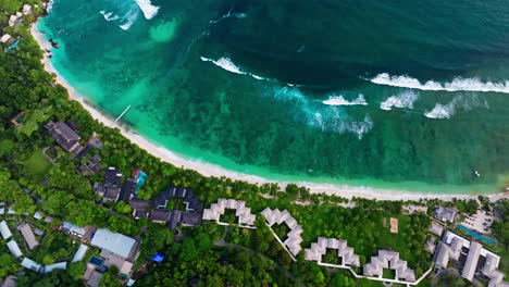 Top-down-aerial-drone-view-Mahè-Island,-Seychelles,-Indian-Ocean