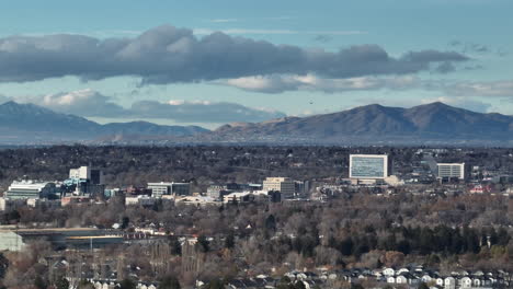Provo-Aerial-in-Utah-cityscape