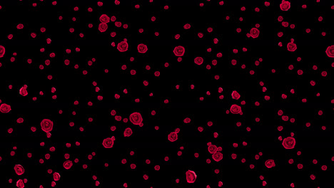 Rosen,-Rote-Blumenschleifenfliese,-Die-Mit-Alpha-Fällt