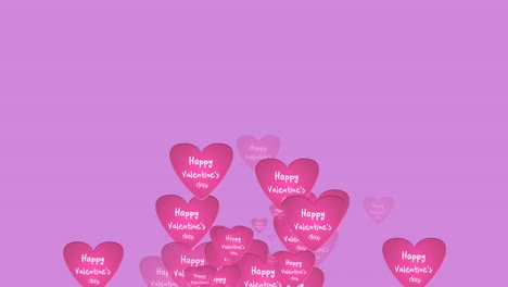 Love-Hearts-icons-animation-cartoon-on-magenta-pink-background