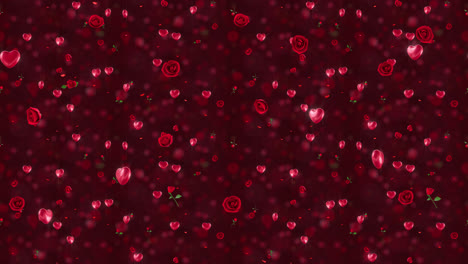 Valentinstag-Schleifenkachel-Fallender-Hintergrund