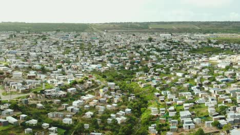 Drone-aerial-of-a-massive-informal-settlement-in-South-Africa