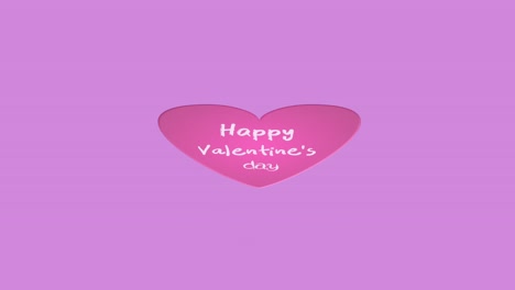 Símbolo-De-Signo-De-Amor-De-Corazón-Emergente-Con-Texto-Feliz-Día-De-San-Valentín-Sobre-Fondo-Rosa-Magenta