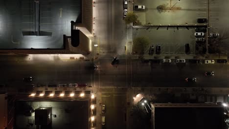 Intersection-in-El-Paso,-Texas-with-traffic-and-stable-drone-video