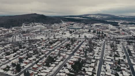 Quebec,-Canada---A-Glimpse-of-the-Suburbs-Leading-to-Public-Universities-in-Sherbrooke---Aerial-Drone-Shot