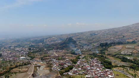 Panoramic-aerial-view-of-rural-Indonesian-townships
