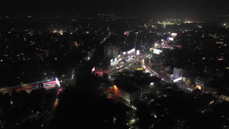 Rajkot-aerial-drone-view-Lots-of-vehicles-are-staying-and-lots-of-big-buildings-are-visible-around