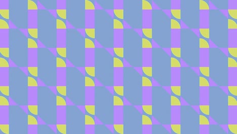 2D-Kachel,-Bunte-Animation,-Geometrisches-Muster,-Visueller-Effekt,-Bewegungsgrafik,-Retro-Illusion,-Formen,-Symmetrie,-Grafik,-Hintergrund,-Blau,-Lila,-Blaugrün