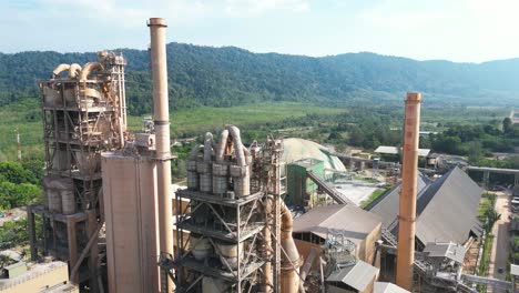 Aerial-View-of-a-Cement-Factory-on-Tropical-Island-in-Langkawi-Malaysia-2