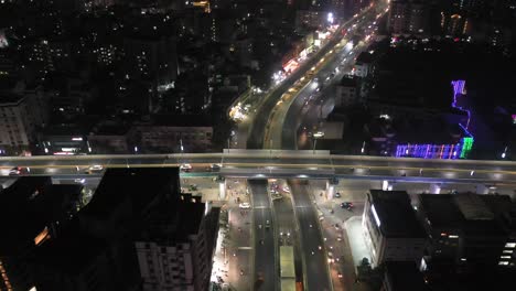 Rajkot-aerial-drone-view-is-going-over-the-bridge-and-many-vehicles-are-going-over-the-bridge
