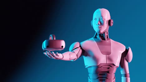 Robot-Ai-Que-Ofrece-Cascos-De-Realidad-Virtual