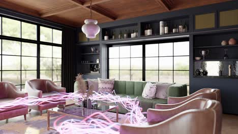 Modern-Elegance:-Chic-Living-Room-with-Dynamic-Light-Streams