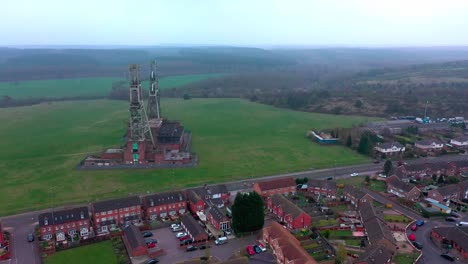 Nottinghamshire-county-with-Kings-Clipstone-Colliery-Headstock-mine-plant-aerial