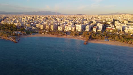 Sunlit-Seaside-Suburb-In-The-Coastal-City-Of-Athens-In-Greece