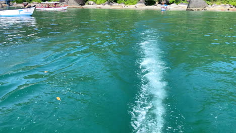 Background-water-surface-moving-motor-boat-Goa-India-4K
