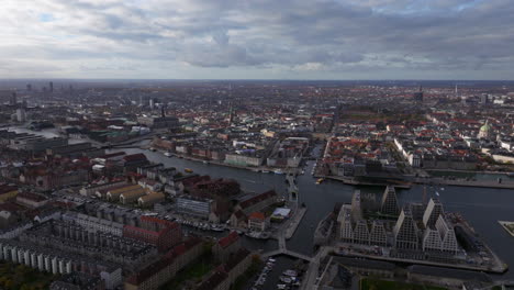 Wide-rising-aerial-shot-of-Copenhagen-Denmark