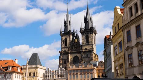Church-of-Our-Lady-before-Týn-in-Old-Town-square,-Prague,-Czech-Republic