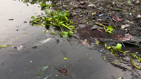 Schmutzwasserverschmutzungskonzept-Im-Fluss-Südasiens