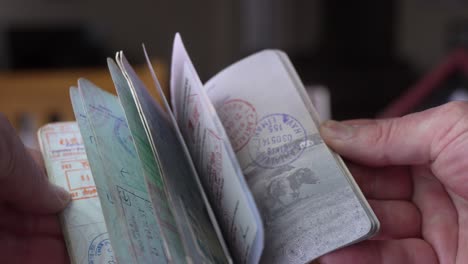 A-US-passport-full-of-stamps-after-a-lifetime-of-trave