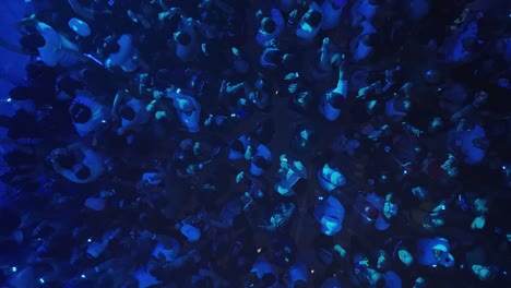Aerial-top-down-shot-of-crowd-of-Fans-celebrating-and-Dancing-at-ELADIO-CARRION-Concert-in-Santo-Domingo