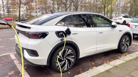Electric-Vehicle-Charging-Station-with-Modern-Plug-In-Technology-at-Day