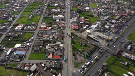 Drone-reveals-busy-La-Panamericana-sur-E35-highway-city-Machachi-Ecuador