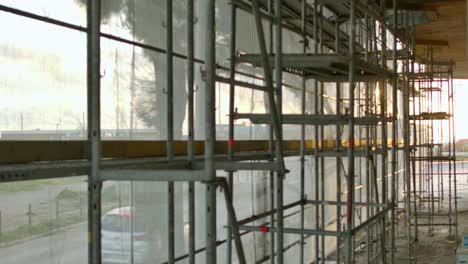 Static-footage-of-scaffolding-at-construction