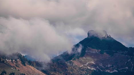 Time-lapse-clouds-moving-over-beautiful-deep-nature-mountain-valley