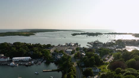 Drone-shot-of-the-Woods-Hole-Terminal-in-Cape-Cod