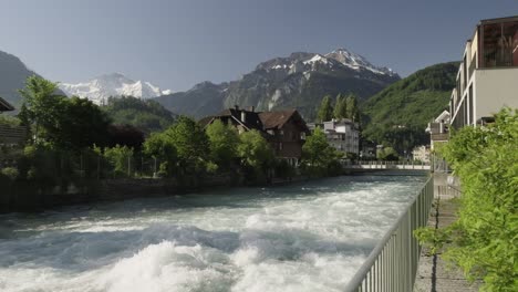 Wild-water-from-river-Aare-splashing-in-Interlaken