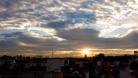 Shot-of-the-sunrise-on-January-2,-2024-in-the-metropolitan-area-of-Mexico-City