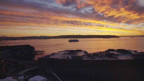 wide-shot-of-ferry-in-puget-sound-at-sunset
