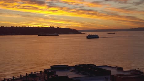 ferry-moving-across-puget-sound-sunset