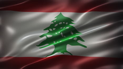 Libanon-CG-Flagge,-Vorderansicht,-Im-Wind-Flatternd,-Realistisch-Mit-Filmischem-Aussehen-Und-Gefühl,-Mit-Eleganter,-Seidiger-Textur
