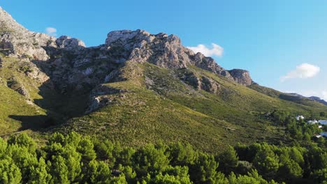 Massive-Mountain-Cliffs-Rock-Formations,-Aerial-Majorca