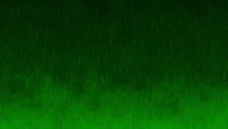 Rainfall-animation-overlay-background-motion-graphics-storm-seamless-raindrops-falling-thunderstorm-overlay-visual-effect-gradient-dark-green
