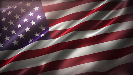 Die-Im-Wind-Wehende-Nationalflagge-Der-Vereinigten-Staaten-Mit-Filmischem-Look-Und-Feeling-Und-Eleganter,-Seidiger-Textur
