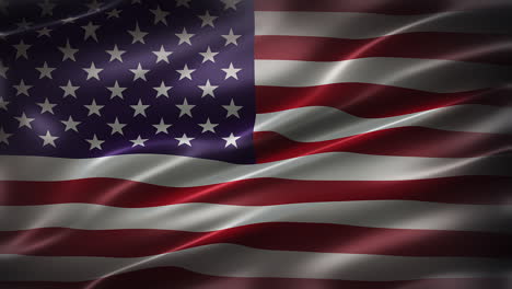 Bandera-De-Estados-Unidos-Ondeando-Al-Viento,-Con-Una-Apariencia-Cinematográfica-Y-Una-Elegante-Textura-Sedosa.