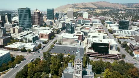 Aerial-view-of-Salt-Lake-City-traffic-down-State-St-and-University-blvd