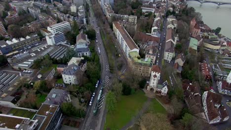 Embrace-the-charm-of-Basel-with-a-drone-shot-featuring-the-St