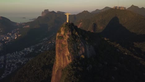 Aerial-drone-tilt-of-Christ-the-redeemer-in-Rio-de-Janeiro