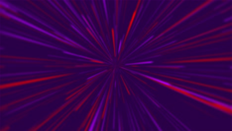 Animation-Leuchtend-Bunter-Roter-Und-Violetter-Einschläge,-Die-Sich-Wie-Eine-Hyperraumreise-Bewegen