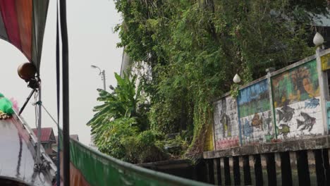 Plantas-Y-árboles-Verdes-Junto-A-Una-Casa-Del-Canal-En-Bangkok.