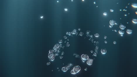Burbuja-De-Aire-En-El-Agua-Renderizando-Animación-Fondo-Bucle-Sin-Fin