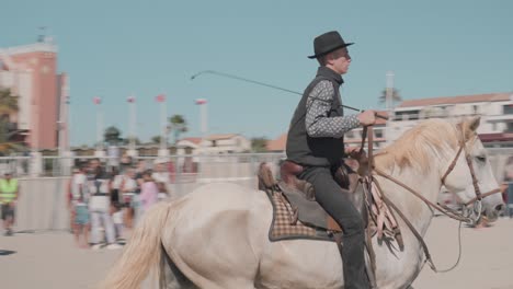 Action-Shot:-Feria-Horseback-Show-in-Palavas-les-flots,-France