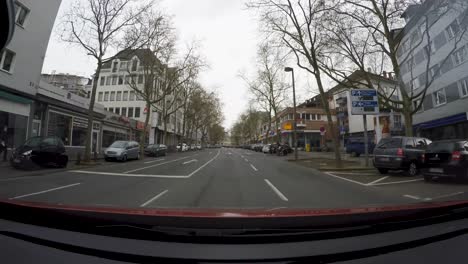 POV-shot-driving-around-a-residential-area-in-a-city-of-Germany