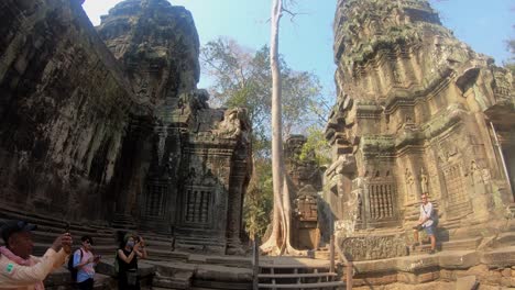 The-inside-ot-the-Ta-Prohm-temple-in-Siem-Reap,-Cambodia